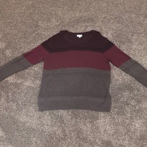 Market and Spruce Maroon Color Block